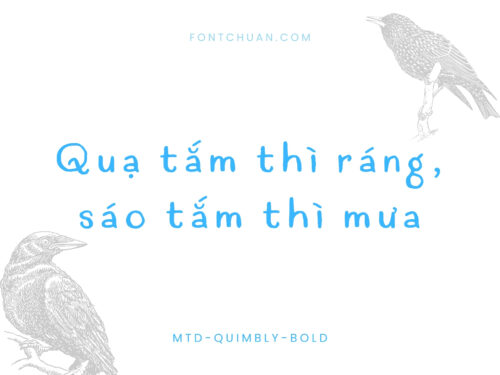 Font MTD Quimbly Việt Hóa