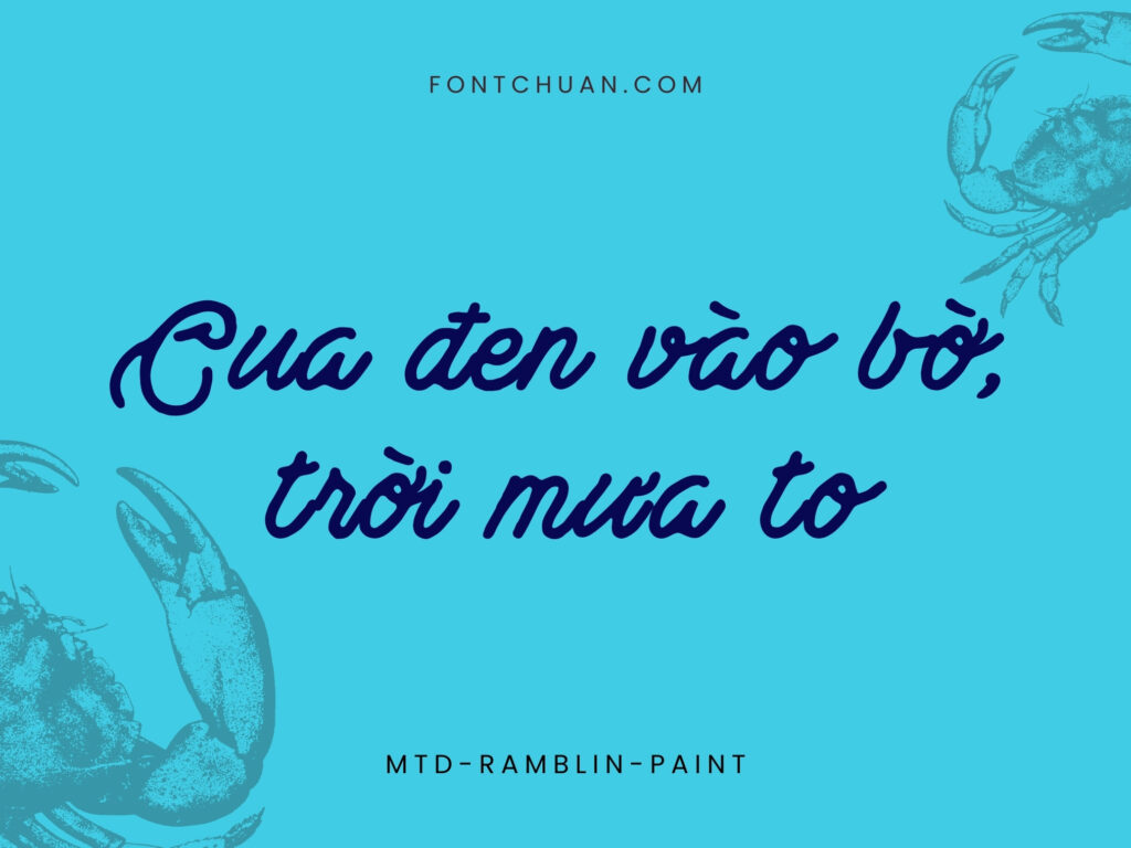 Font MTD Ramblin Paint Việt Hóa
