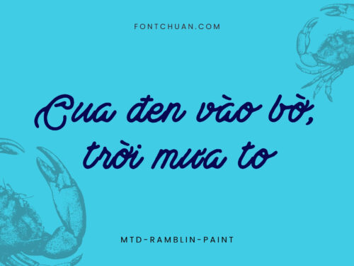 Font MTD Ramblin Paint Việt Hóa