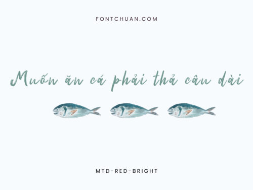 Font MTD Red Bright Việt Hóa