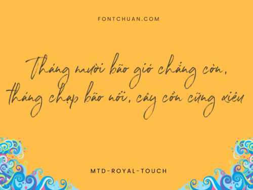 Font MTD Royal Touch Việt Hóa