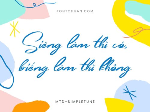 Font MTD Simpletune Việt Hóa