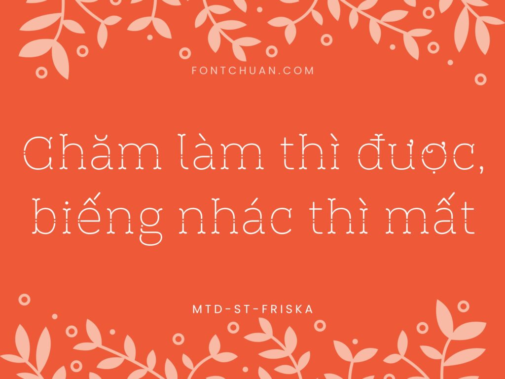 Font MTD St Friska Việt Hóa