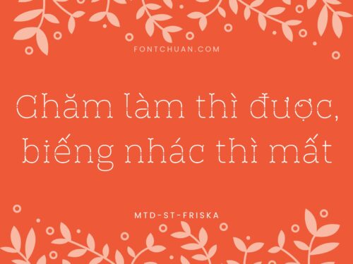 Font MTD St Friska Việt Hóa