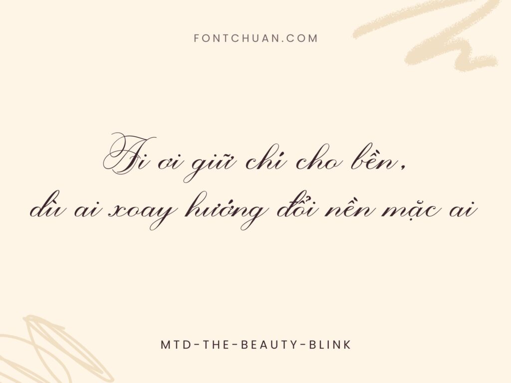 Font MTD The Beauty Blink Việt Hóa