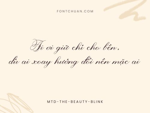 Font MTD The Beauty Blink Việt Hóa