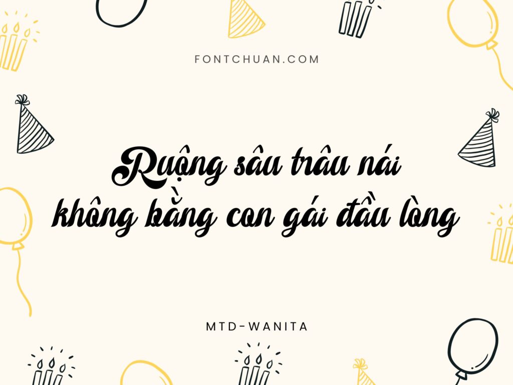 Font MTD Wanita Việt Hóa