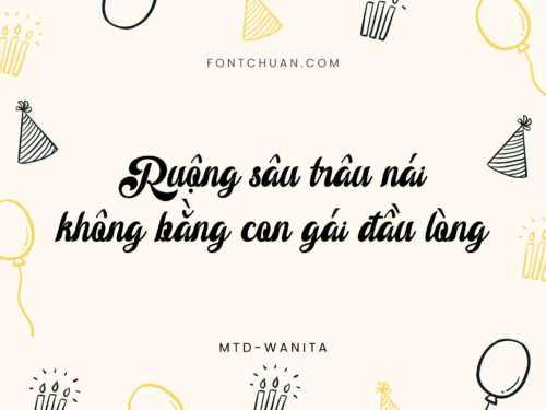 Font MTD Wanita Việt Hóa
