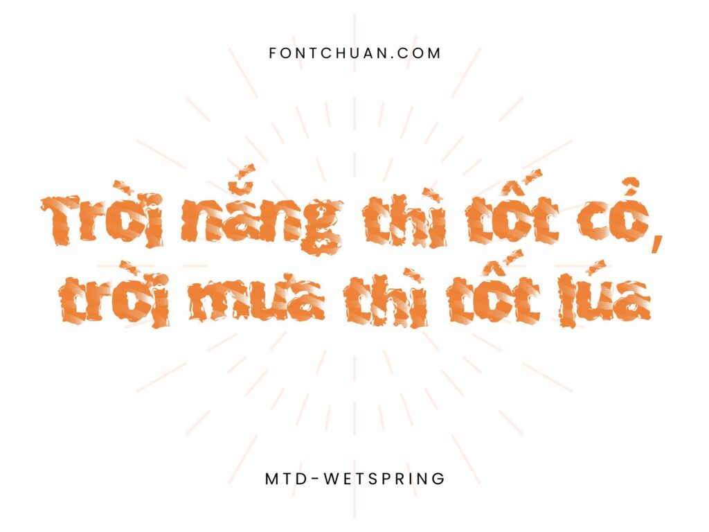 Font MTD Wetspring Việt Hóa