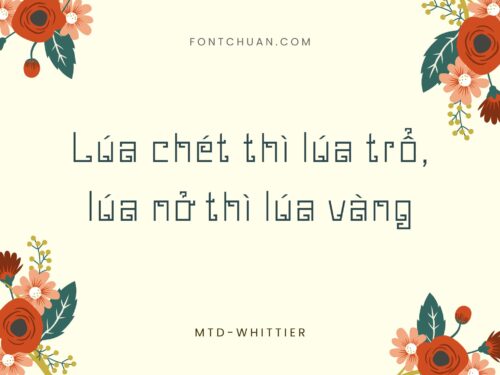 Font MTD Whittier Việt Hóa