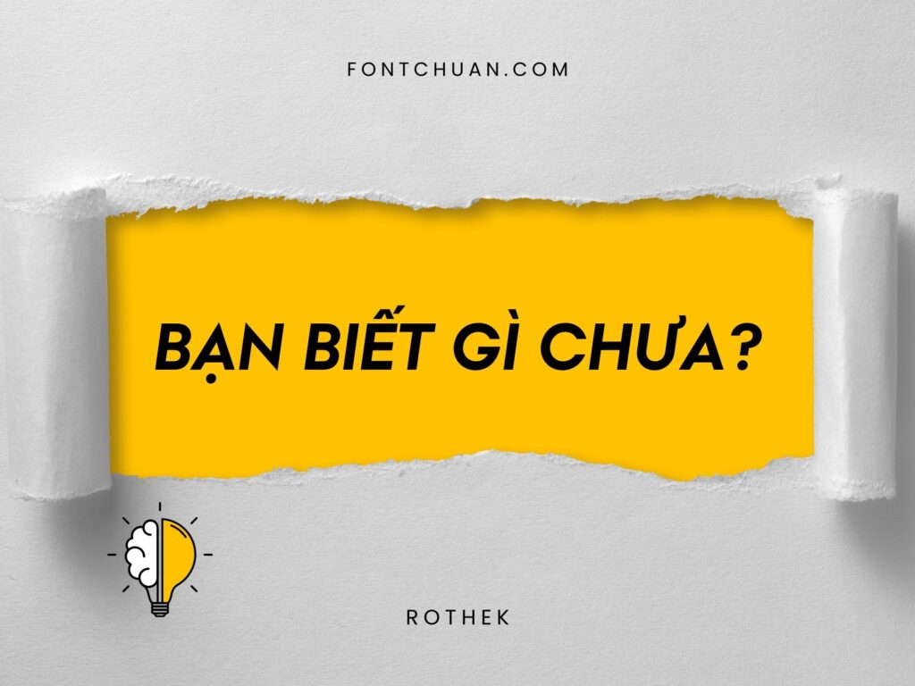 Font  Rothek Trọn Bộ Font Tiếng Việt