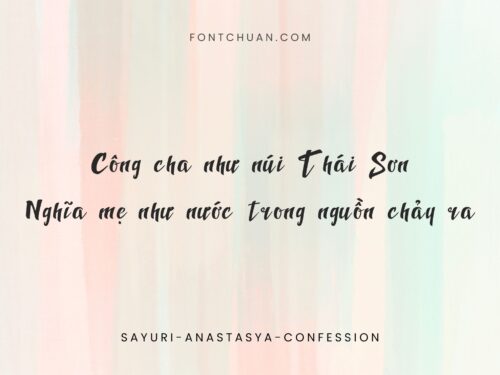 Font Sayuri Anastasya Confession Việt Hóa