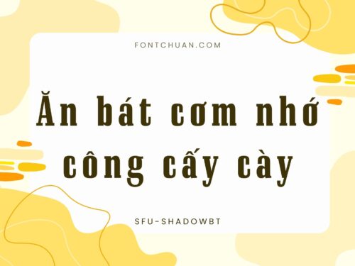Font SFU Schadowbt Việt Hóa
