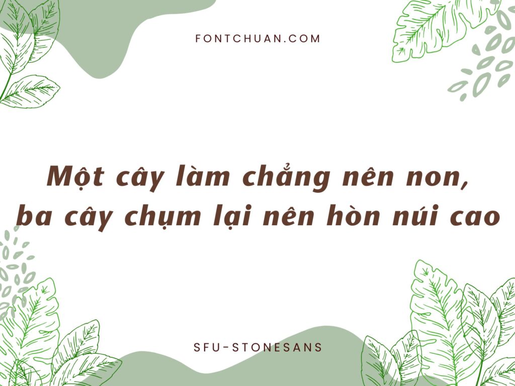 Font SFU Stonesans Việt Hóa