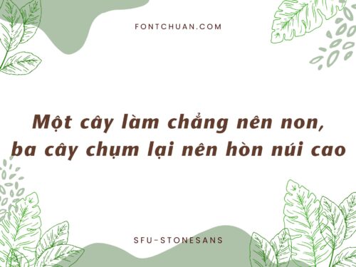 Font SFU Stonesans Việt Hóa