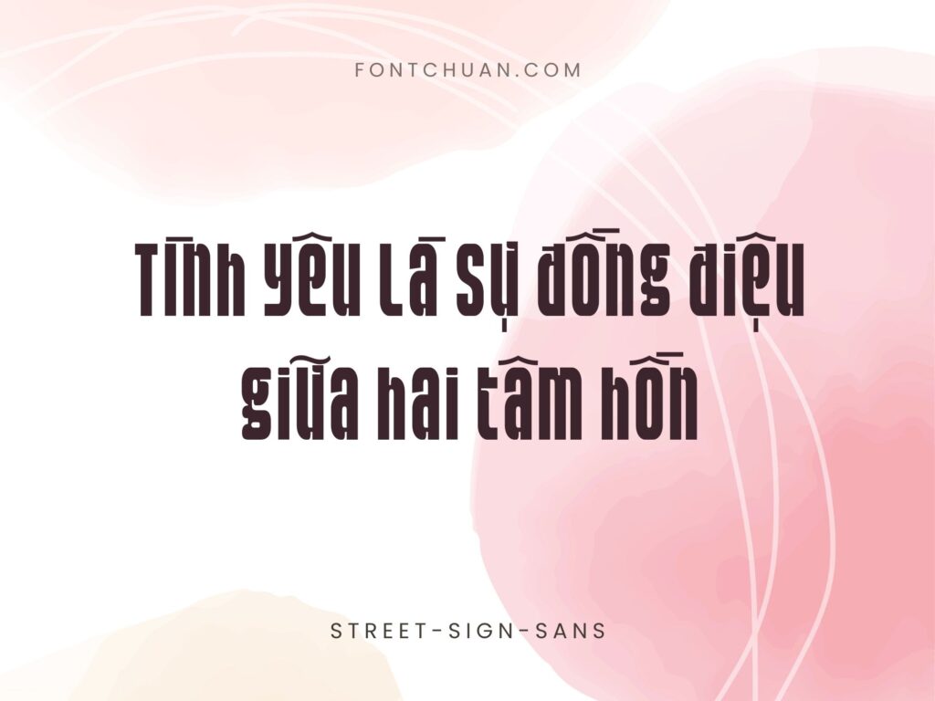 Font  Streetsign Sans Font Tiếng Việt