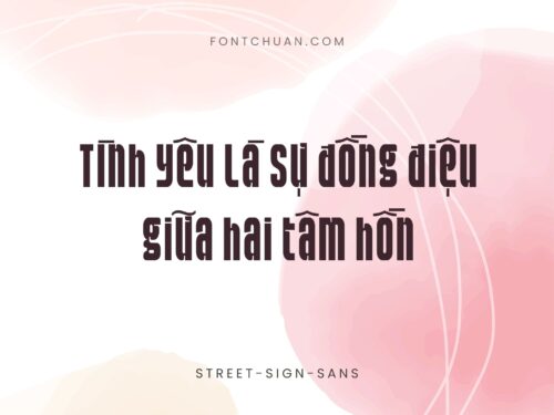 Font  Streetsign Sans Font Tiếng Việt