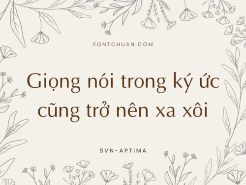 Font SVN Aptima Việt Hóa