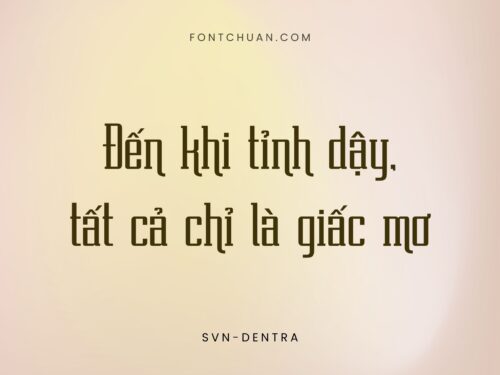 Font SVN Dentra Việt Hóa