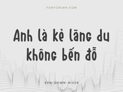 Font SVN Down River Việt Hóa