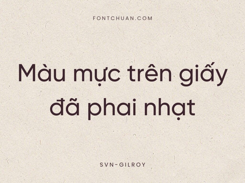 Font SVN Gilroy Trọn Bộ Việt Hóa