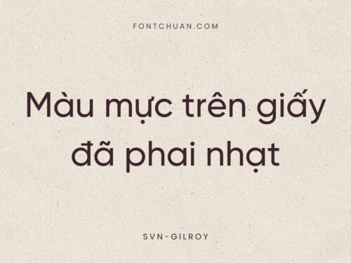 Font SVN Gilroy Trọn Bộ Việt Hóa