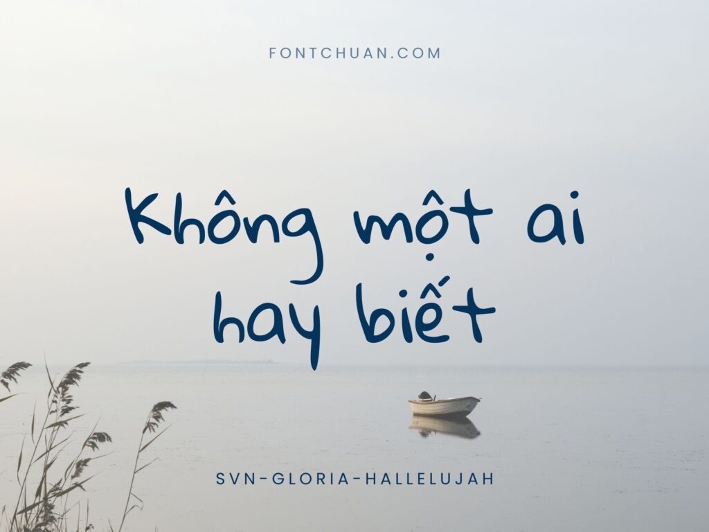 Font SVN Gloria Hallelujah Việt Hóa