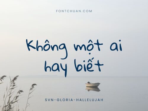 Font SVN Gloria Hallelujah Việt Hóa