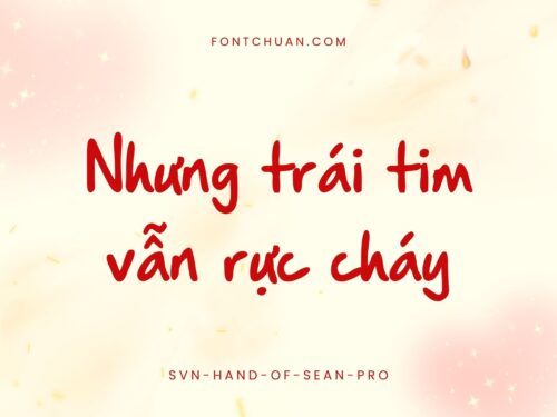 Font SVN Hand Of Sean Pro Việt Hóa