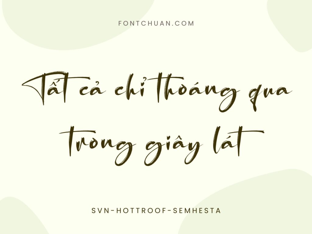 Font SVN Hottroof Semhesta  Việt Hóa