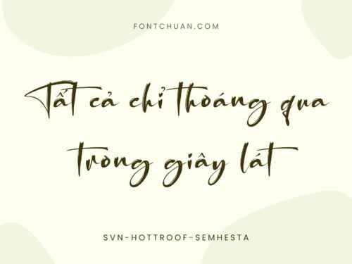 Font SVN Hottroof Semhesta  Việt Hóa