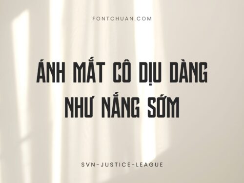 Font SVN Justice League Việt Hóa