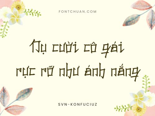 Font SVN Konfuciuz Việt Hóa
