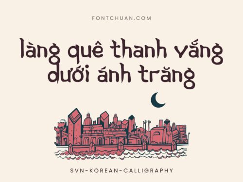 Font SVN Korean Calligraphy Việt Hóa