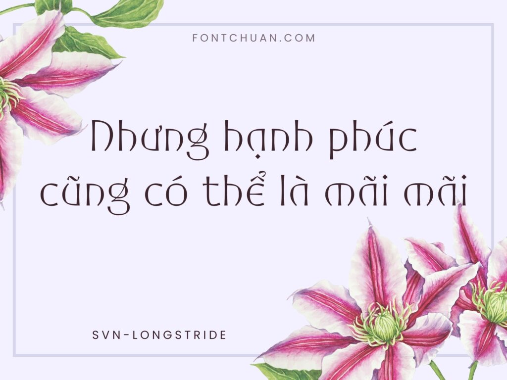 Font SVN Longstride Việt Hóa