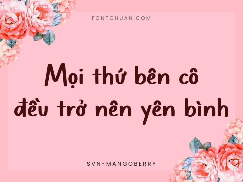 Font SVN Mangoberry Việt Hóa