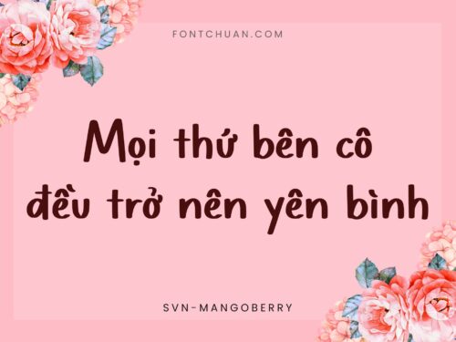 Font SVN Mangoberry Việt Hóa