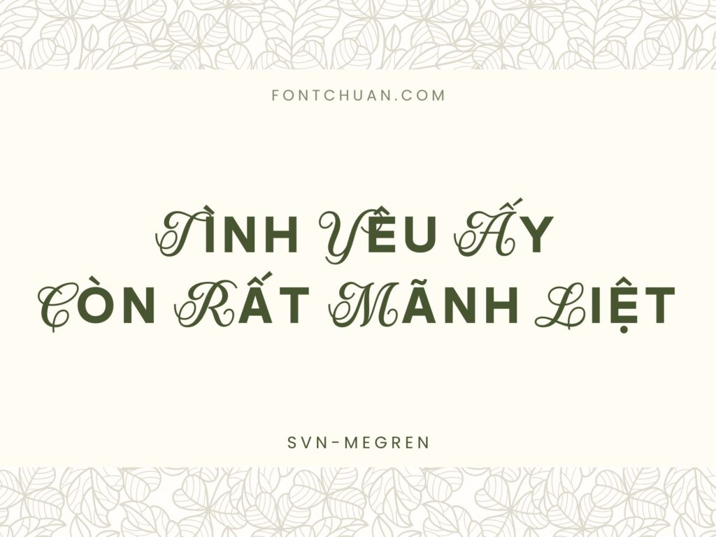 Font SVN Megren Việt Hóa
