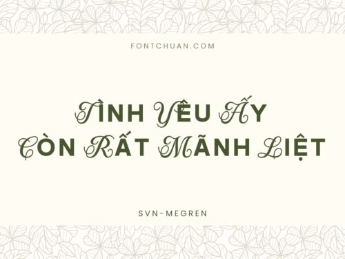 Font SVN Megren Việt Hóa