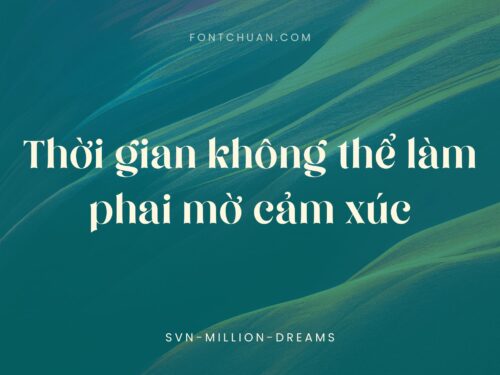 Font SVN Million Dreams Việt Hóa