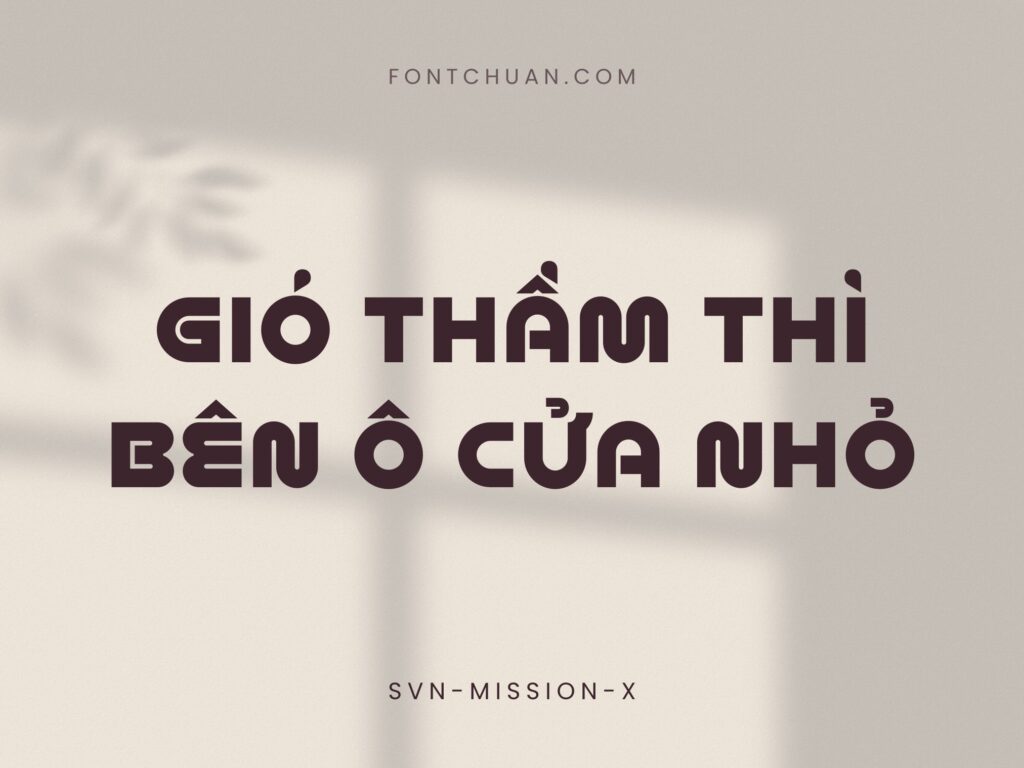 Font SVN Mission X Việt Hóa