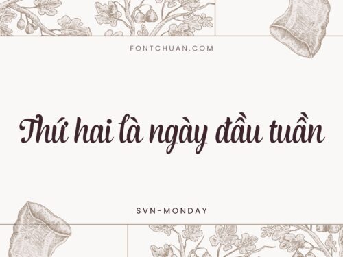 Font SVN Monday Việt Hóa