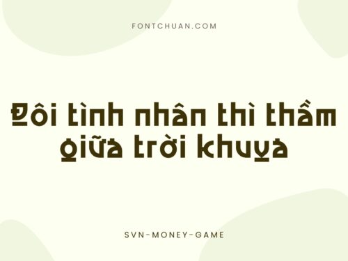 Font SVN Money Game Việt Hóa