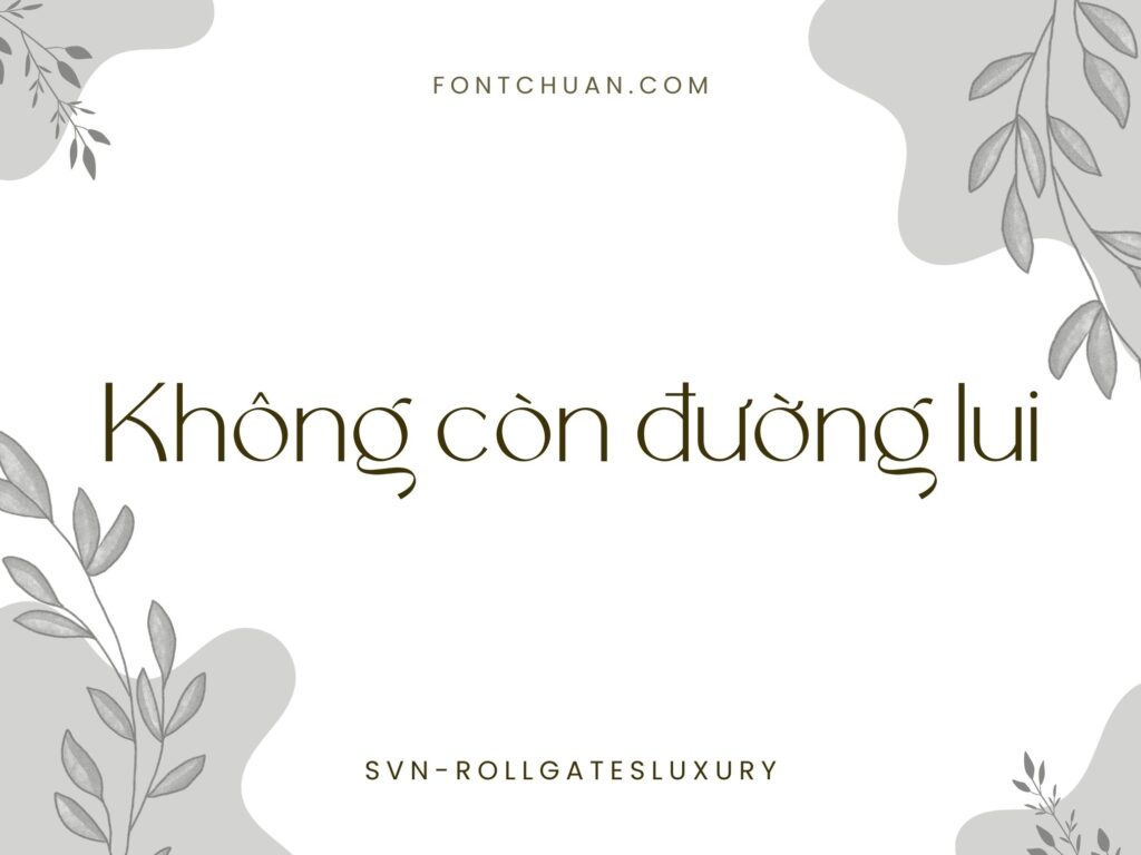 Font SVN Rollgates Luxury Việt Hóa