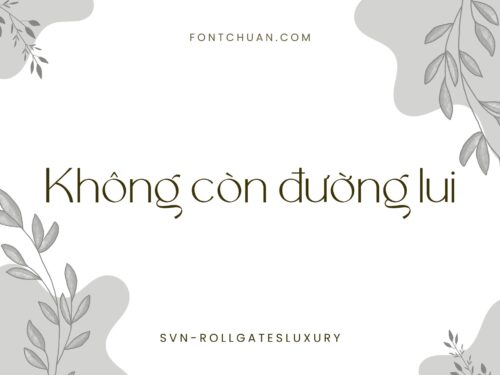 Font SVN Rollgates Luxury Việt Hóa