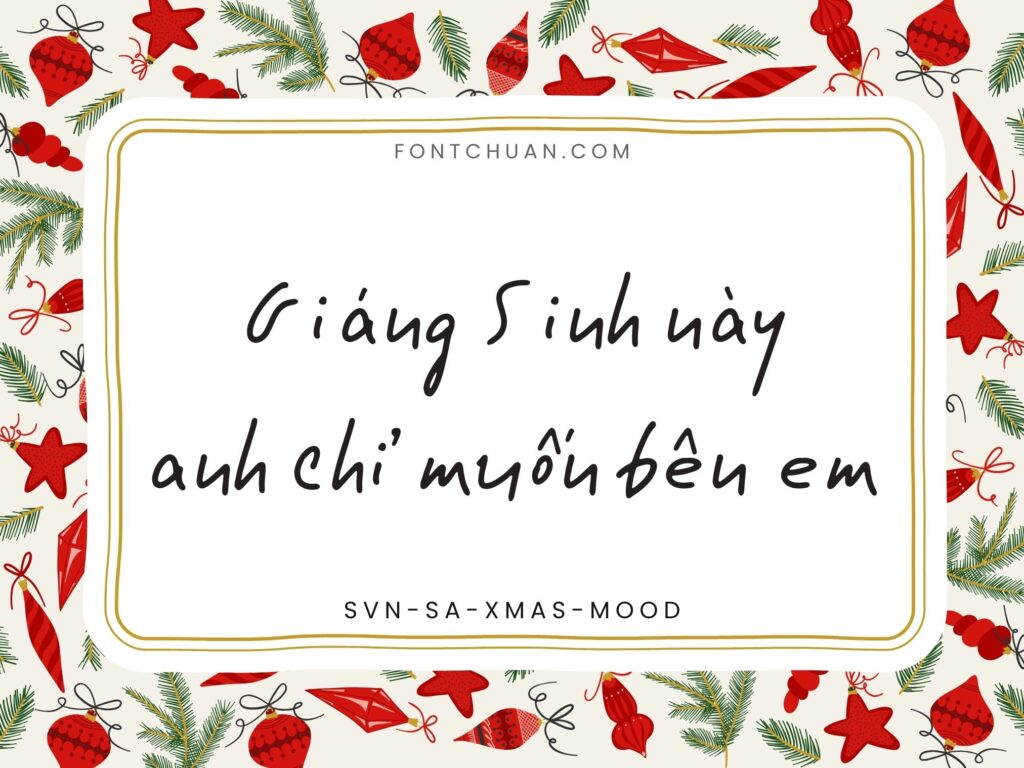 Font SVN Sa Xmas Mood Việt Hóa