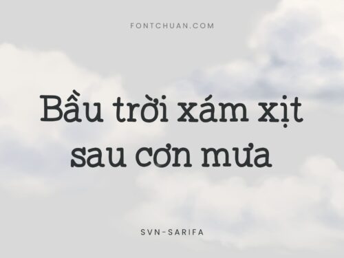 Font SVN Sarifa Việt Hóa