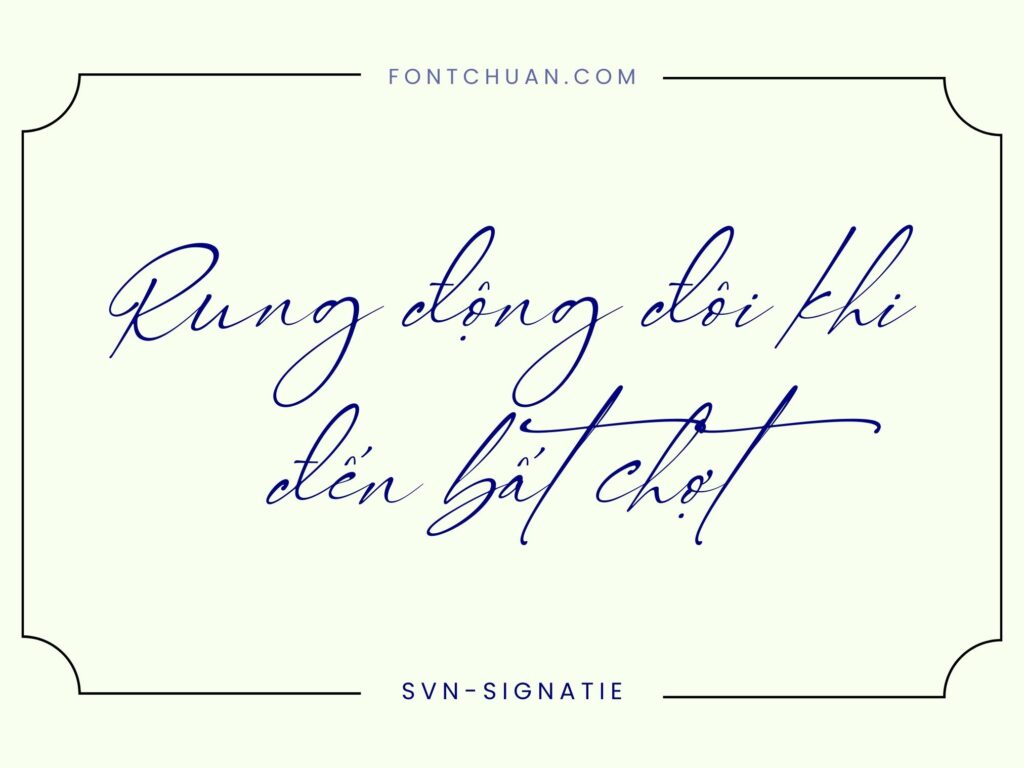 Font SVN Signatie Việt Hóa