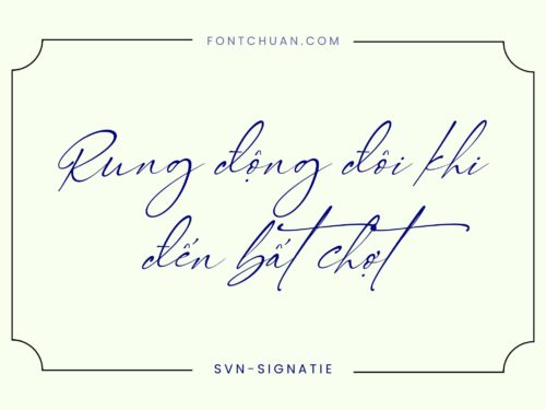 Font SVN Signatie Việt Hóa