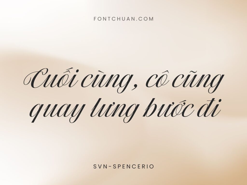 Font SVN Spencerio Việt Hóa